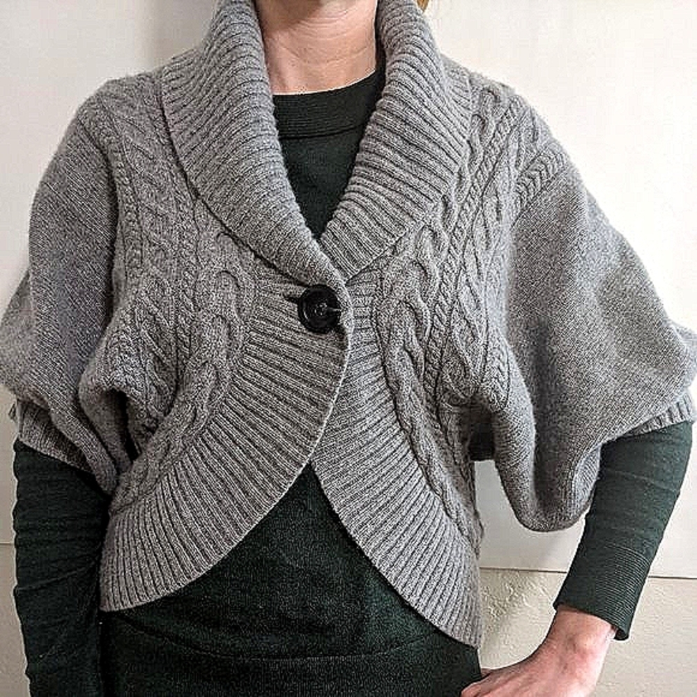 Puff Sleeve Crop Elbow Sweater